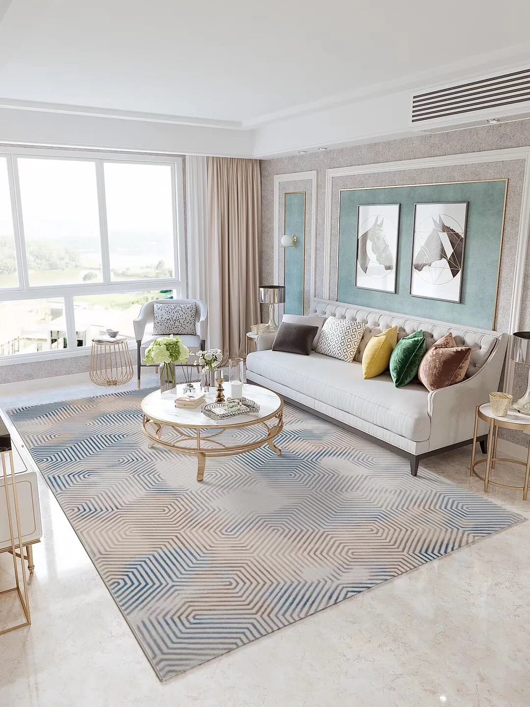 Tapis de chambre à coucher de luxe, grand tapis de sol pour salon, 1 pièce, tapis de chambre moderne