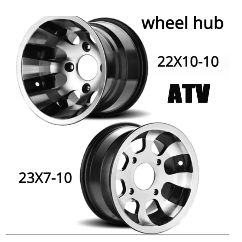 Jantes en alliage d'aluminium de 10 pouces, avant 22X10-10, arrière 23x7-10, adaptées aux karts, VTT et véhicules tout-terrain