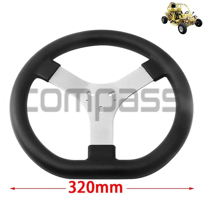Volant modifié pour moto, système de direction de kart, adapté à UTV, accessoires de compétition, 150cc, 320mm