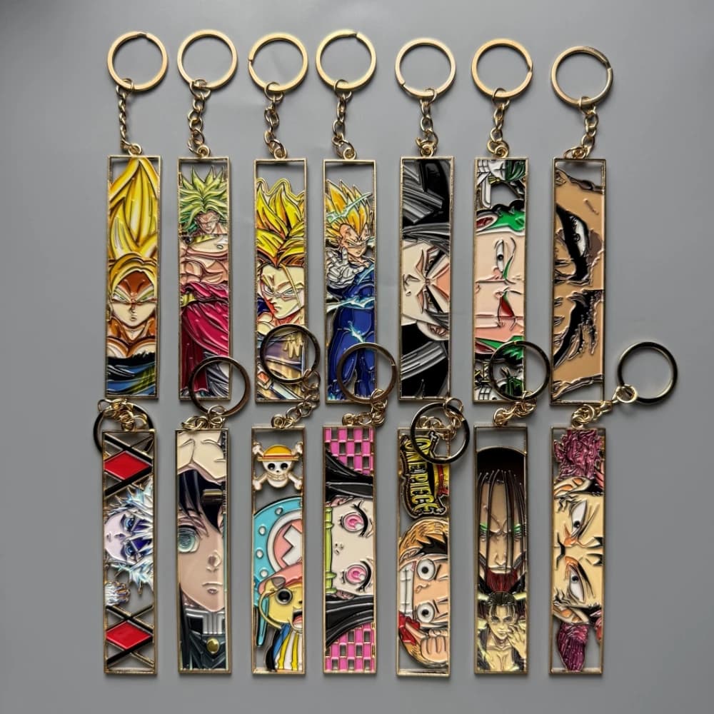 Anime métal évider porte-clés mignon Jet Manga broderie mode porte-clés bijoux accessoire porte-clés cadeau Fans d'anime
