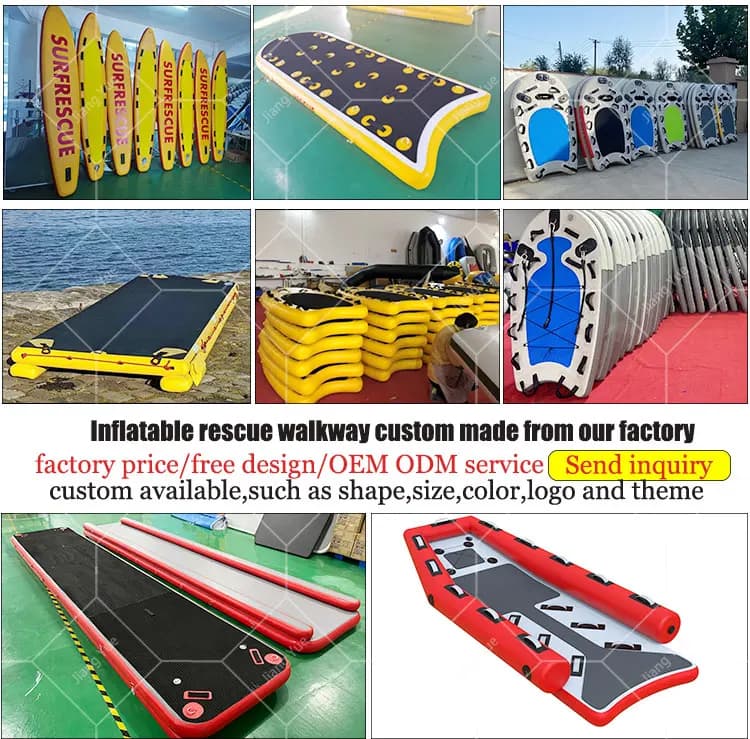 Tapis de marche gonflable en matériau Drop Stitch, pont flottant, passerelle de sauvetage pour équip