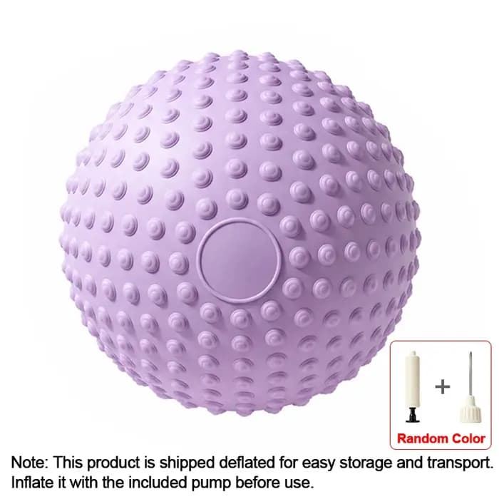 Ballon de yoga texturé 25 cm en PVC, ballon de Pilates pour l'entraînement de l'équilibre et du plan