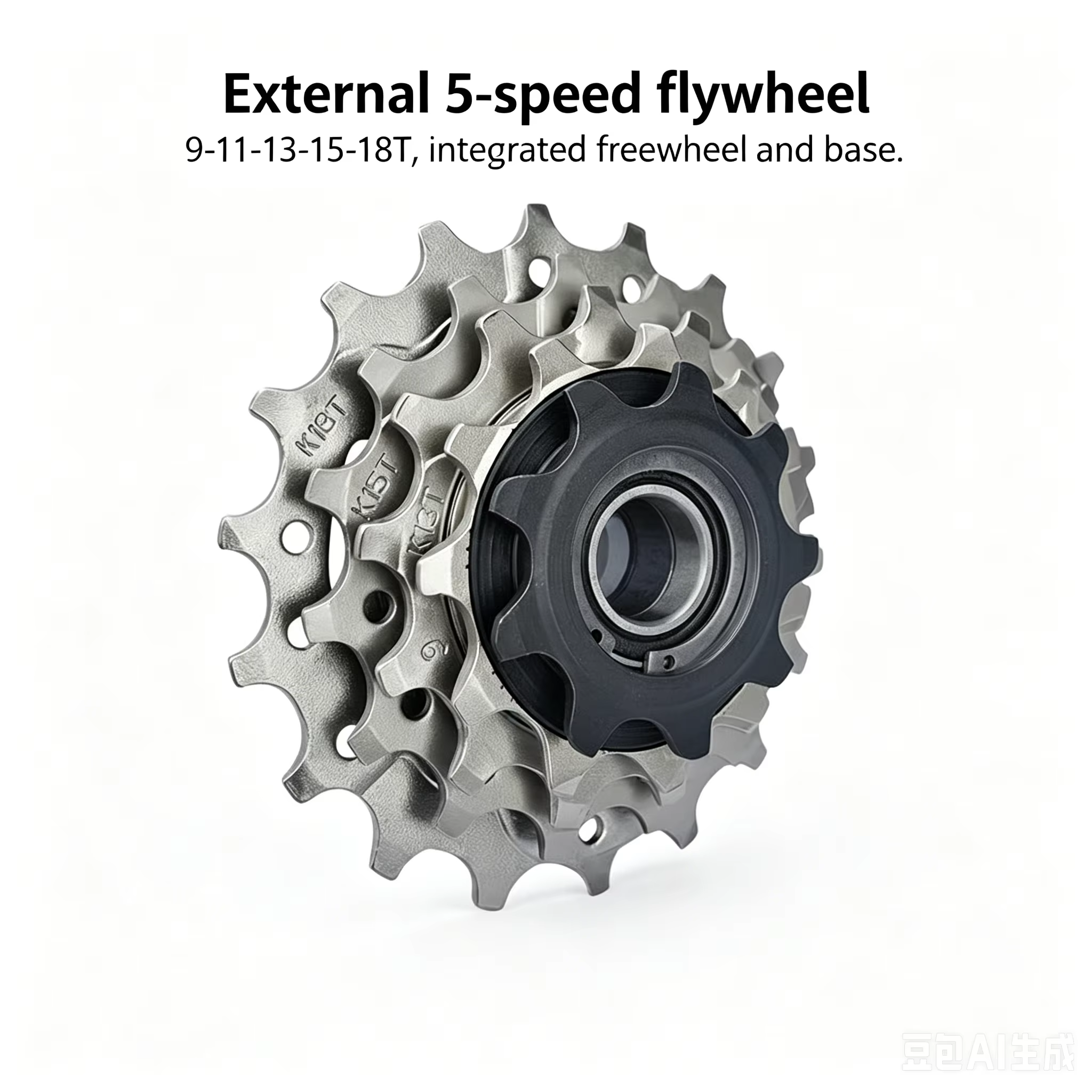 Pignon libre de vélo 5 vitesses à conception intégrée, pignon libre 5 vitesses à filetage, axe de 12