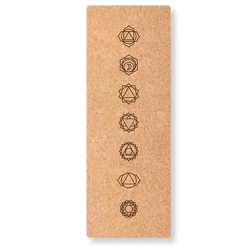Tapis de yoga en liège écologique de 6 mm d'épaisseur pour débutants, coussin de gym, tapis de fitne