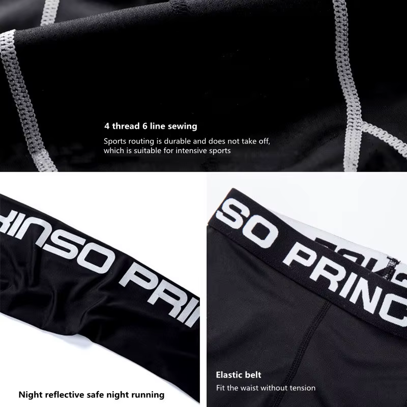 Pantalons de Compression de gymnastique serrés pour hommes séchage rapide vêtements de Sport collant