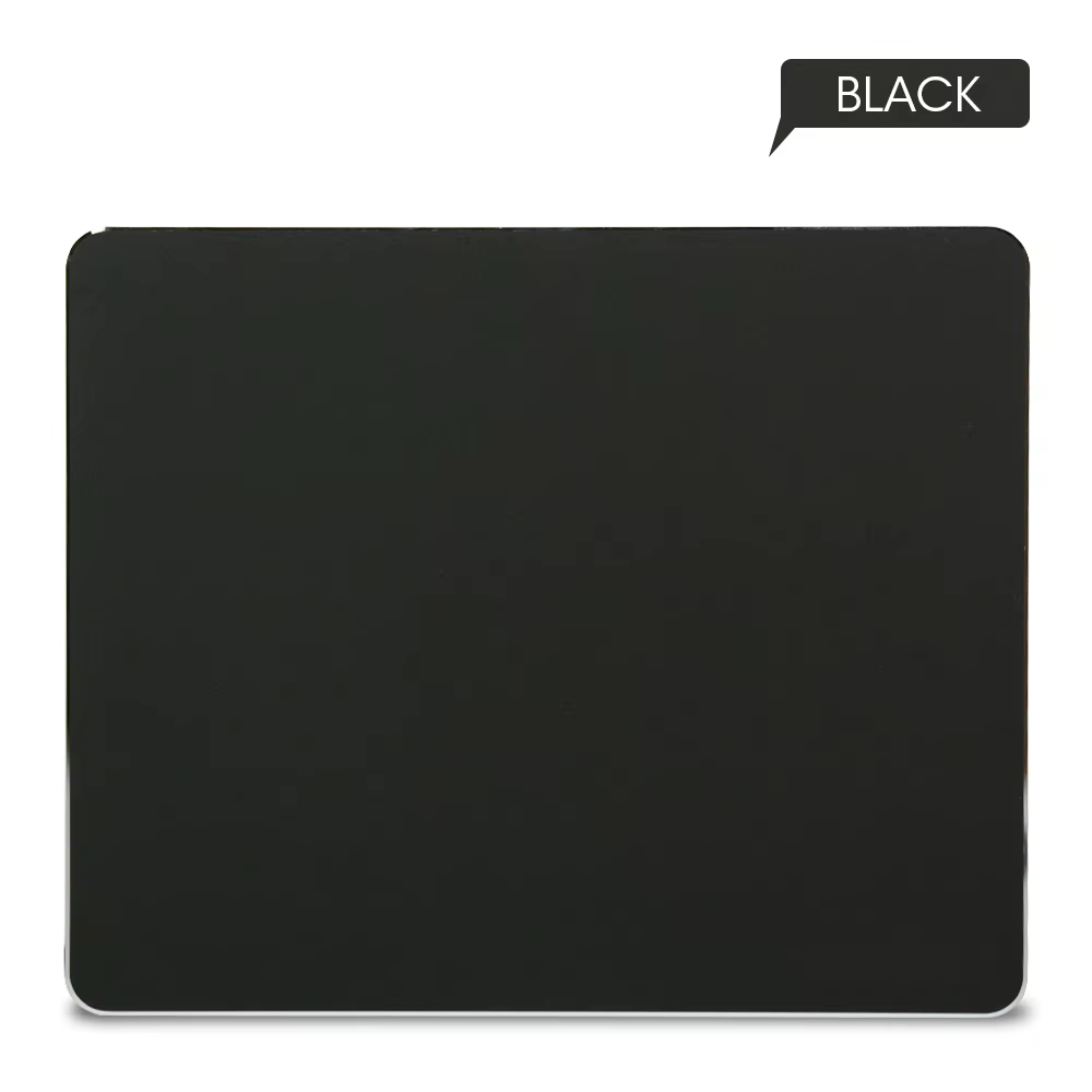 Tapis de souris en aluminium, fin, lisse et rigide, double face, imperméable, pour ordinateur de bur