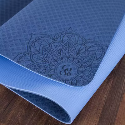 Tapis de yoga Dature TPE 6 mm, tapis de fitness, tapis de sport, tapis de gymnastique avec sac de yo