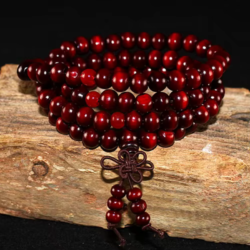 108 perles bois de santal bouddhiste bouddha méditation en bois perlé Mala Bracelet pour femmes homm