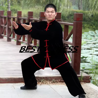 Tenues de Tai Chi en Velours Plissé pour Hommes et Femmes – Collection Automne-Hiver Épaisse – Vêtem