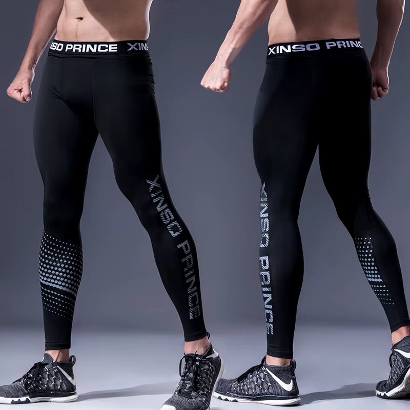 Pantalons de Compression de gymnastique serrés pour hommes séchage rapide vêtements de Sport collant