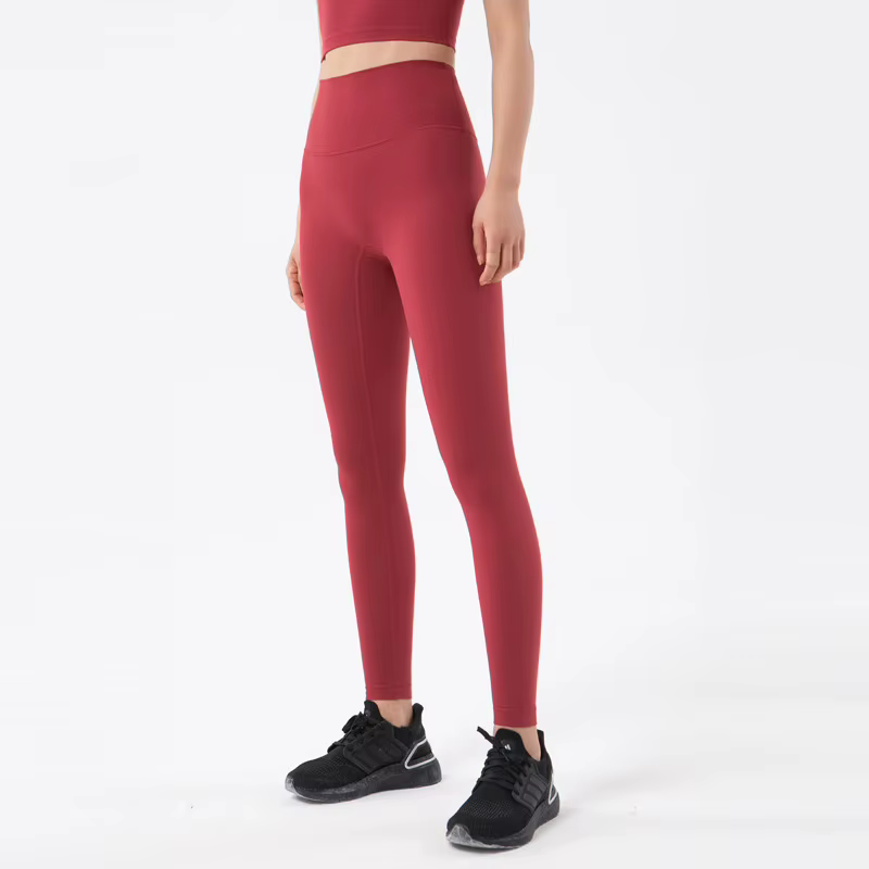 SOISOU-Collants de yoga en nylon pour femmes, pantalons de sport, leggings de gym, fitness, sans lig