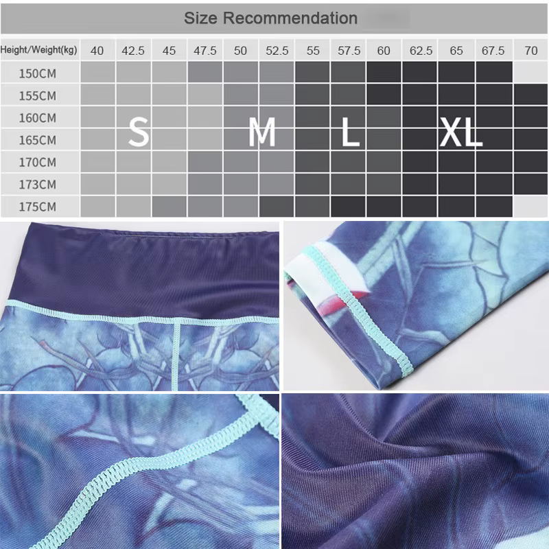 Pantalon de Yoga pour femmes, collant de sport, taille haute, à motif Floral, Push-Up, de course, d'