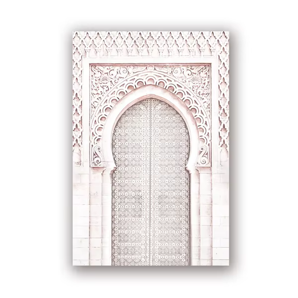 Impressions d'art de tapis rose Vintage, décor mural Boho, affiche éclectique, porte ancienne maroca
