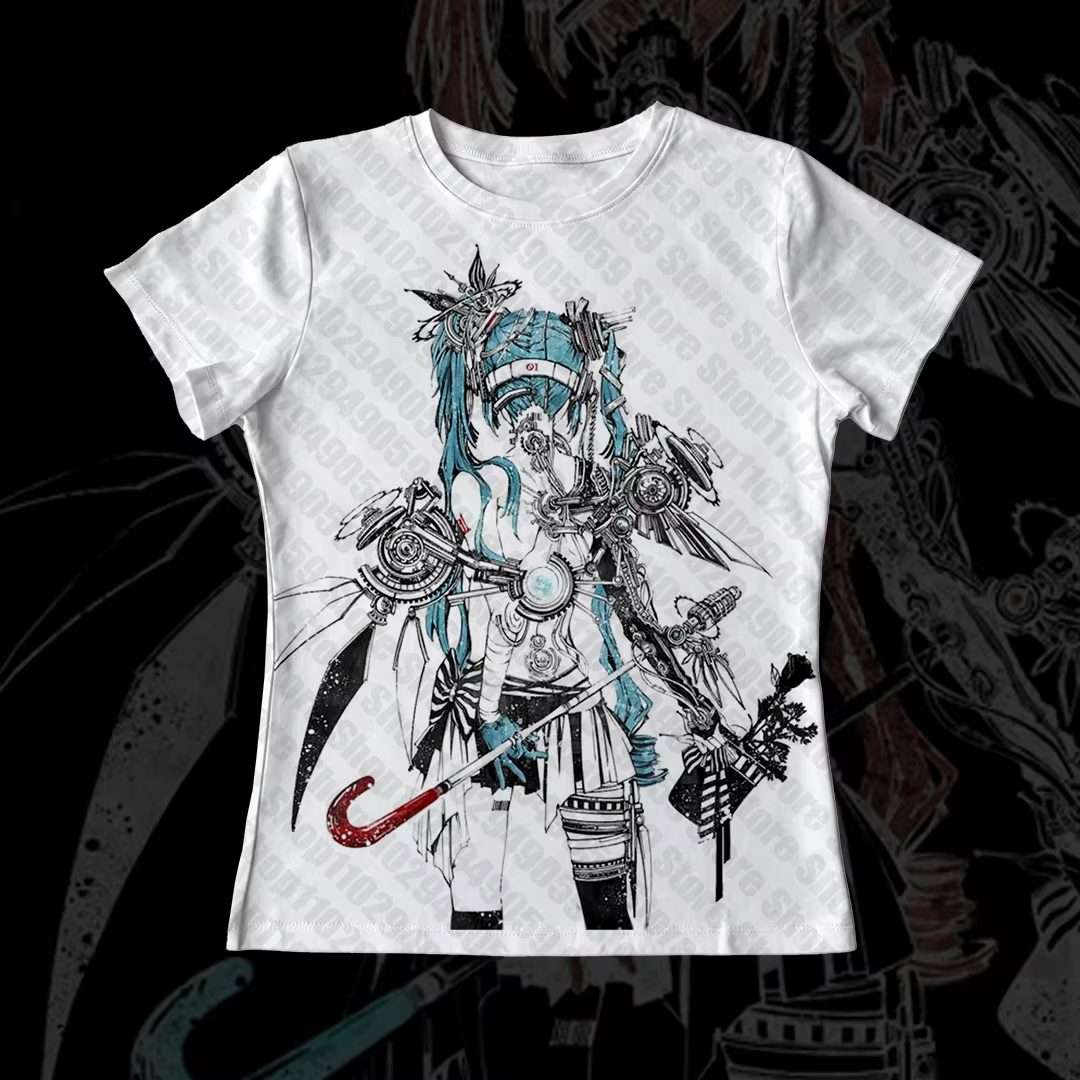 Vêtements féminins, style japonais Y2k, t-shirt court pour femme, t-shirt gothique pour femme, t-shi