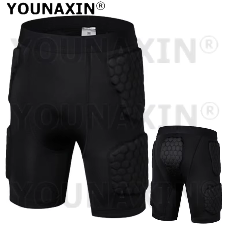 Shorts élastiques respirants anti-collision unisexes, bas de sport noirs, bas de basket-ball, footba