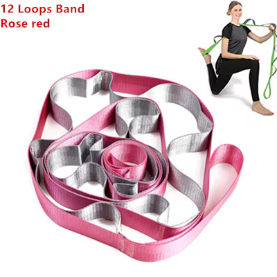 Sangles extensibles de Yoga 12 segments, ceinture de Fitness Non élastique pour thérapie physique, P