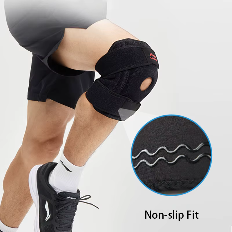 (1 pièce) genouillère Li-ning avec coussinet de Gel rotulien et 4 stabilisateurs à ressort doublure