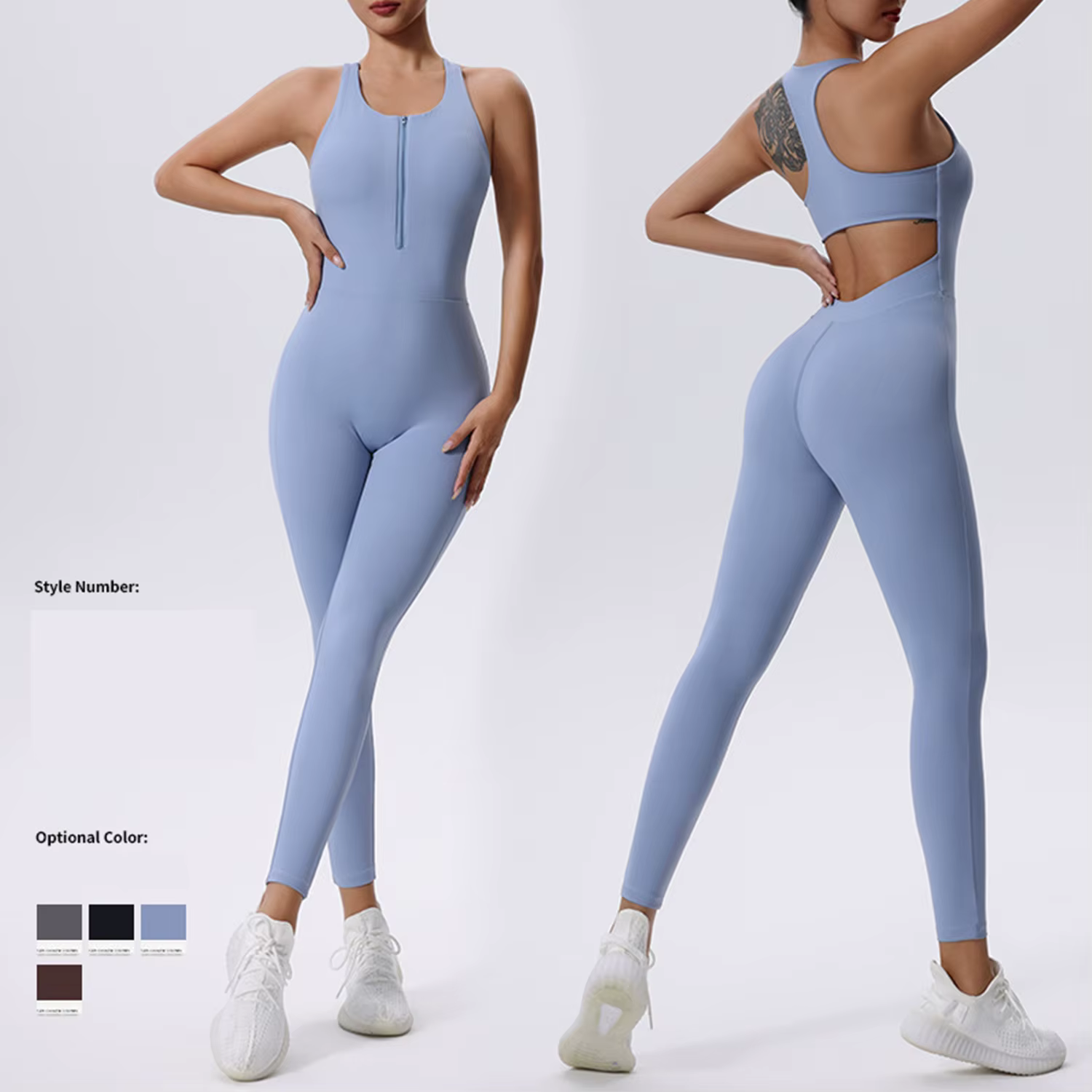 Ensemble de Yoga combinaison femmes pleine saisons décontracté Fitness combishort sportif sans manch