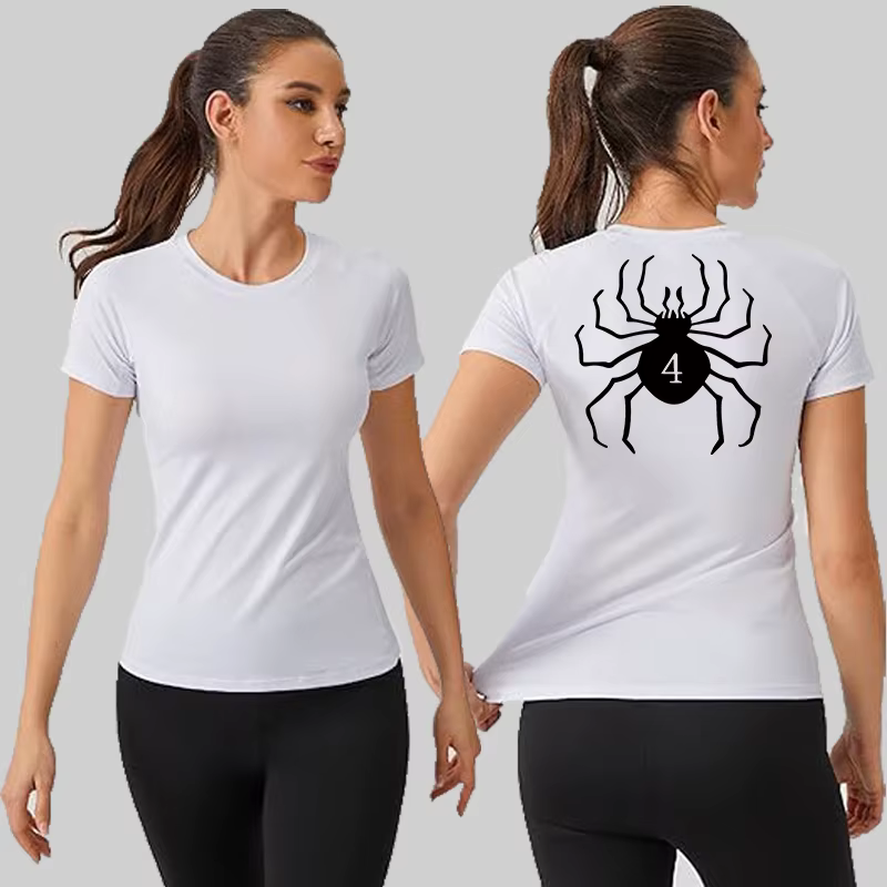 Chemise de Compression à imprimé graphique pour femmes, été, athlétique, manches courtes, baselayers