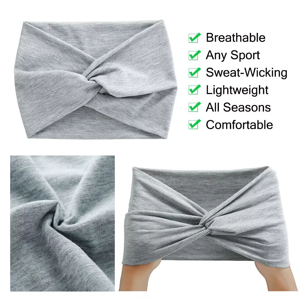 Bandeaux de cheveux de yoga pour femmes, Turban d'entraînement, Bandeau de sauna, Optique torsadée,