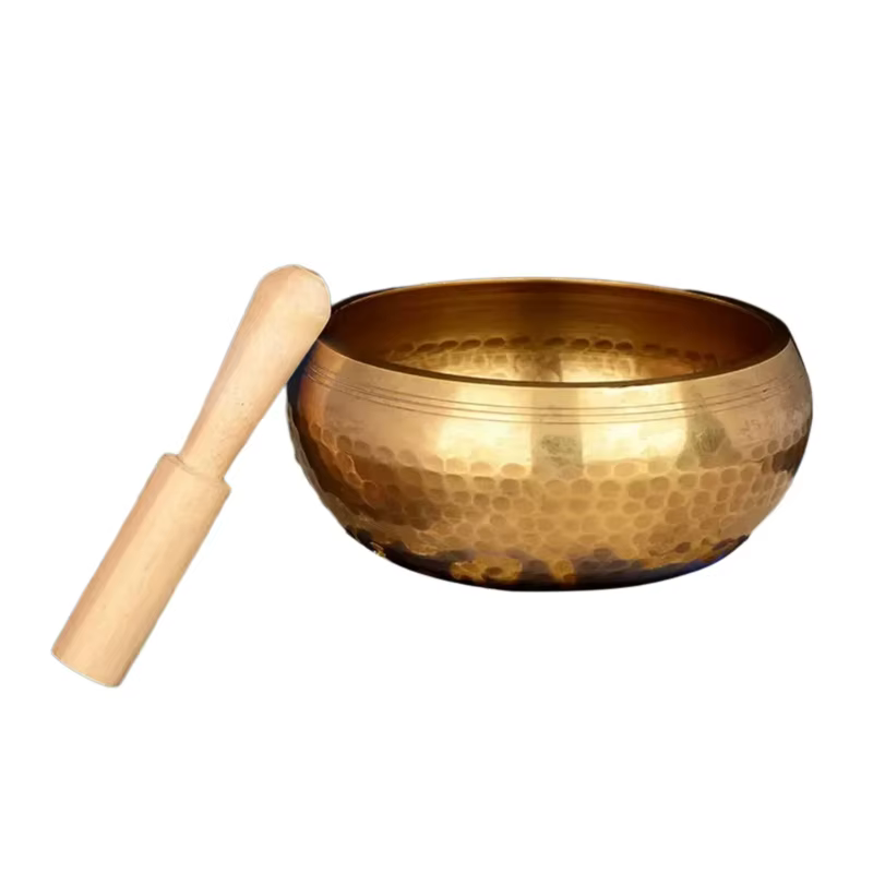 Bol chantant traditionnel, bol prière bouddhiste, Texture en laiton, adapté à guérison sonore, à l'é