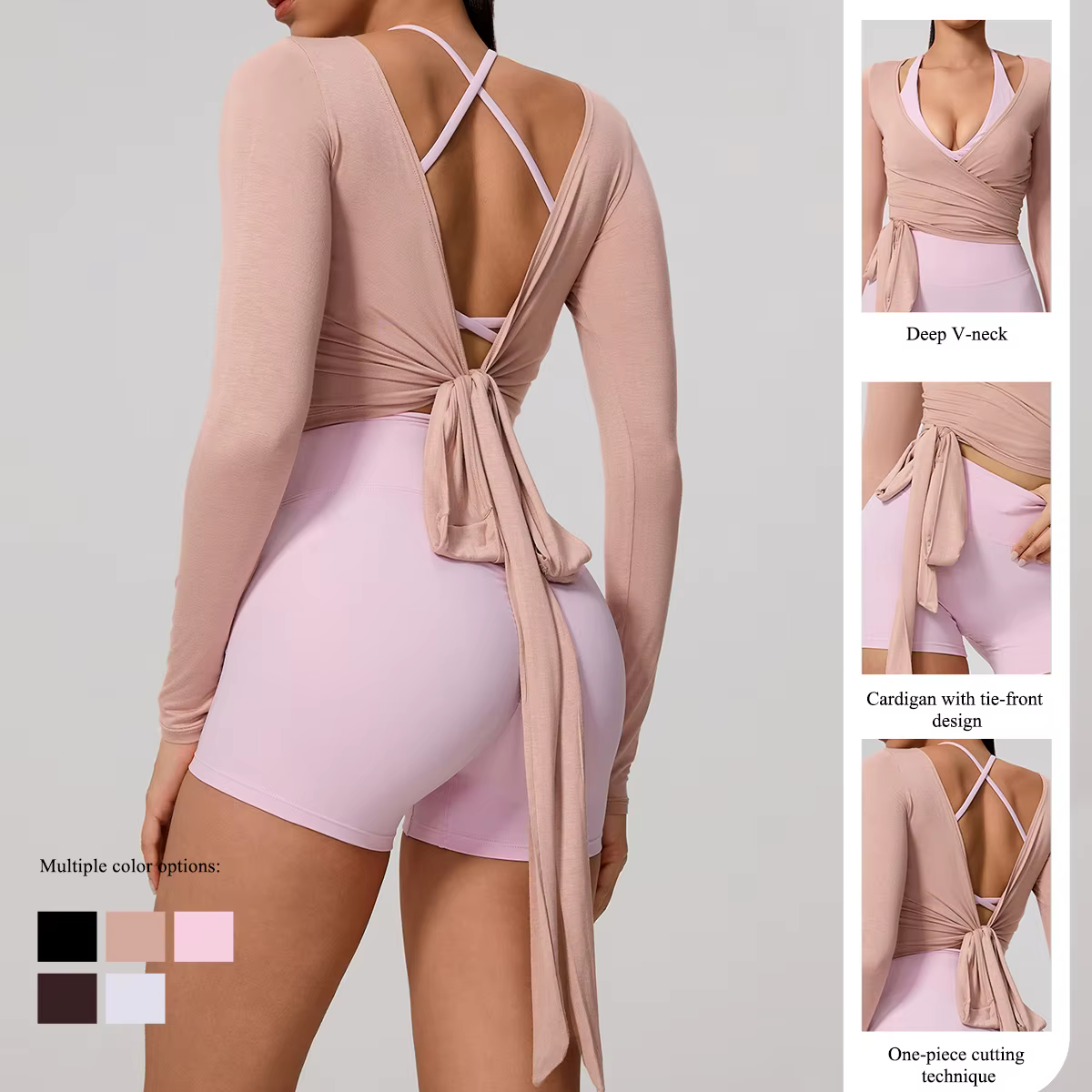 Nouveau haut de yoga une pièce à manches longues pour femme, idéal pour l'entraînement, le ballet et