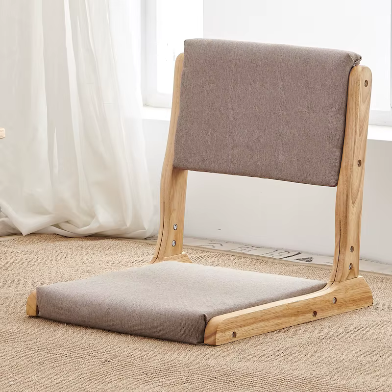 Chaise de méditation pliable avec support dorsal, meubles portables, tatami de style japonais, chais