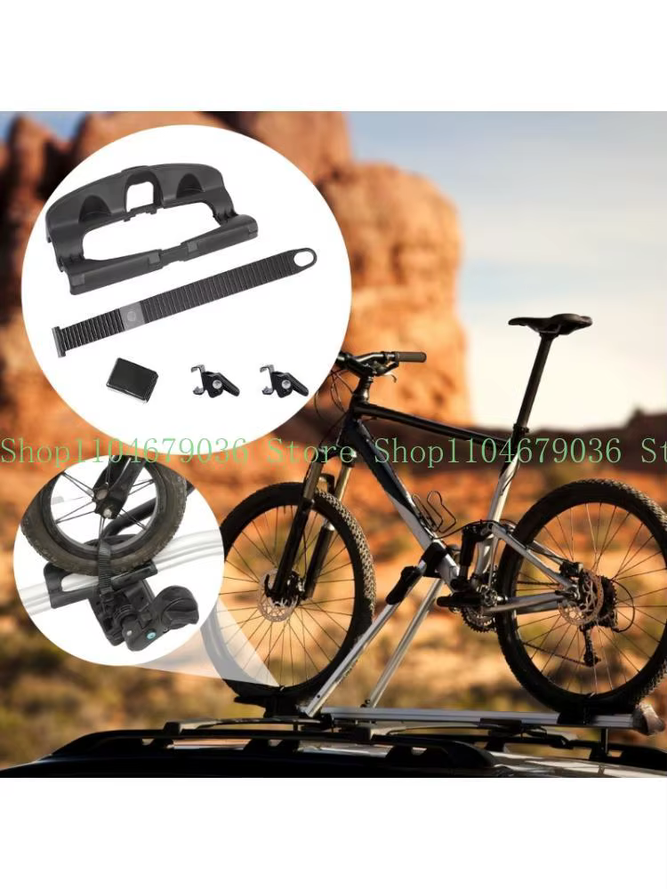 Sangle fixation support roue vélo à dégagement rapide, pour toit voiture, Clip support vélo, Install
