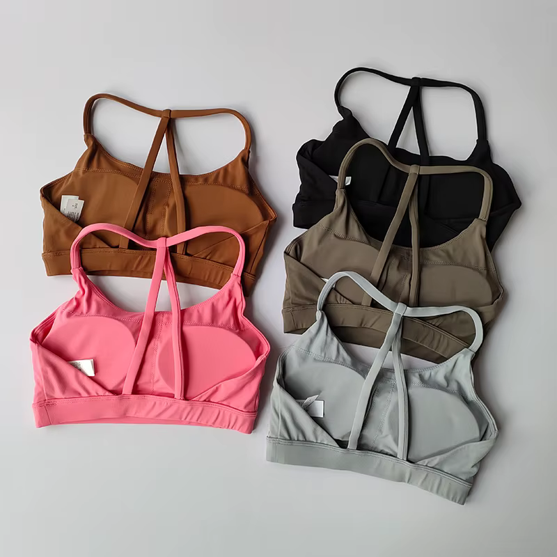 Soutien-gorge de sport pour femmes, dos nu, antichoc, Fitness, séchage rapide, Pilates, entraînement
