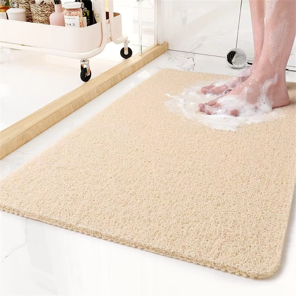 Nouveau tapis de bain antidérapant en PVC, tapis de douche à séchage rapide, tapis de massage pour l