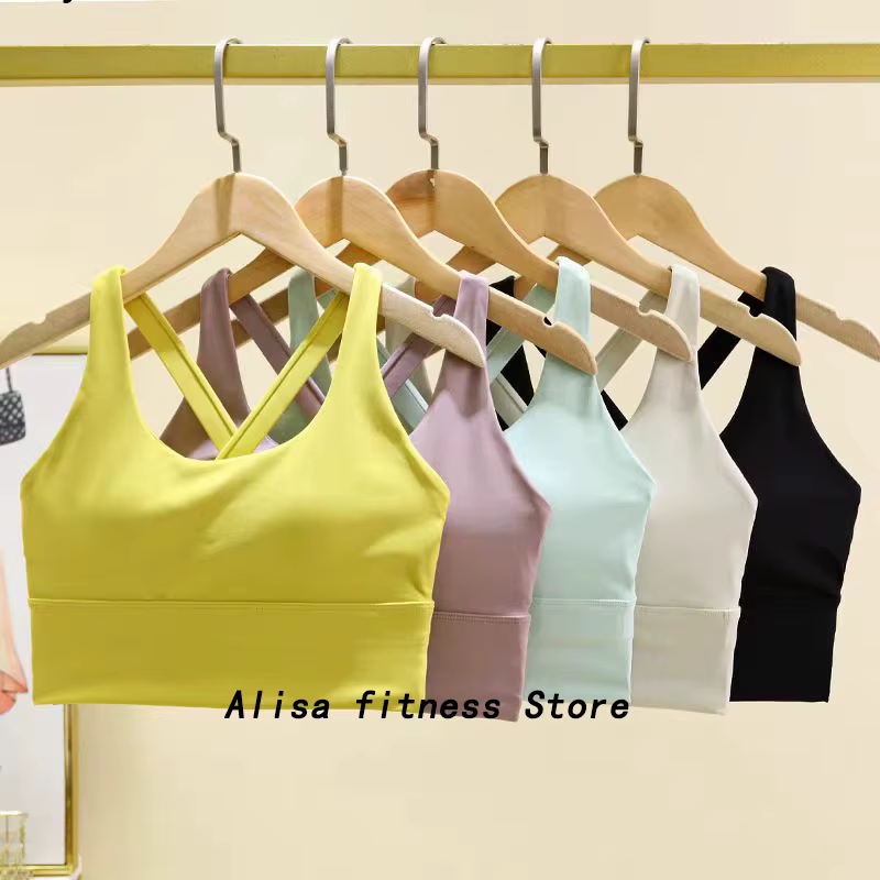 Soutien-gorge de sport à coussin fixe haute intensité, résistant aux chocs, pour course à pied, gymn