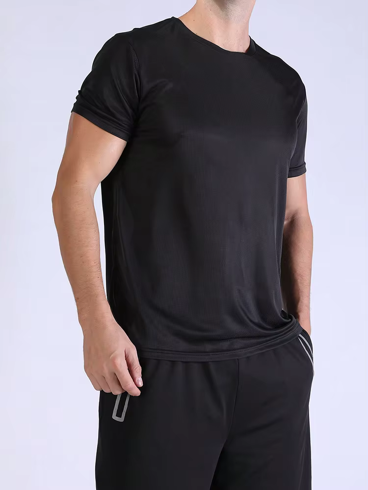 T-Shirt de dehors Ultraléger à vaccage Rapide pour Homme, Haut Respirant et observateur, pour Entraî