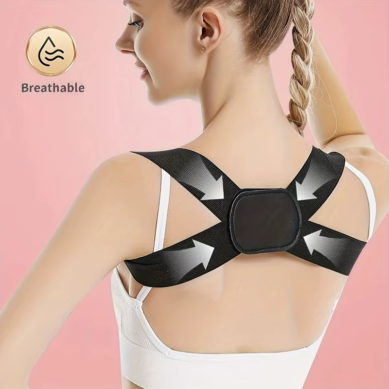 Ceinture Correctrice de Posture Invisible pour Adultes, Femmes et Étudiants – Soutien Dorsal Réglabl