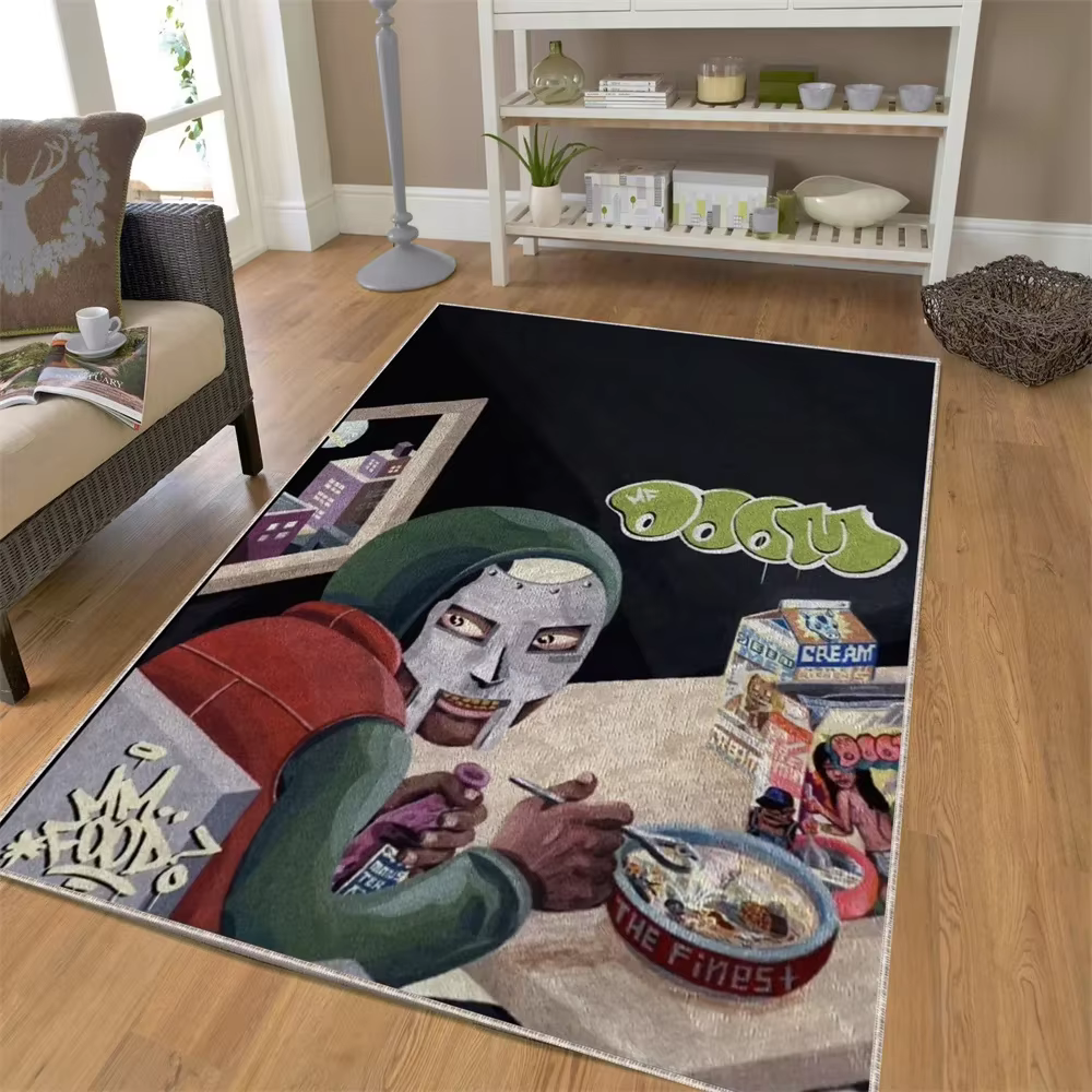 Tapis de couverture d'album Doom, décoration de couverture d'album hip-hop MF DOOM tapis décoratif d