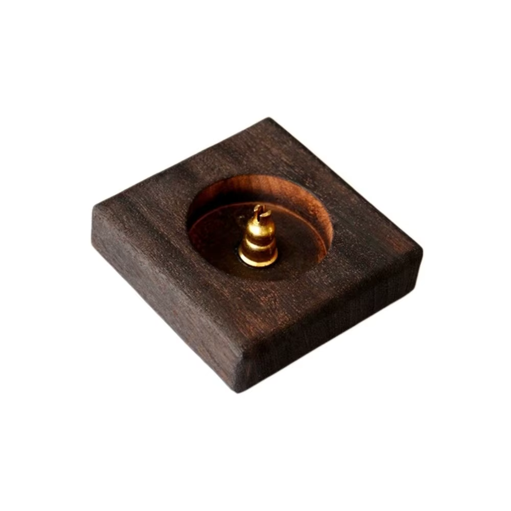 Porte-encens en bois pour la pratique spirituelle, style zen rétro, brûleur d'encens, méditation, pl