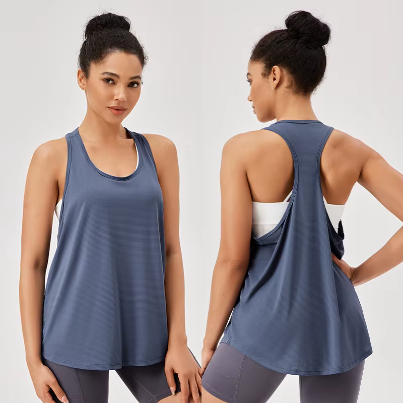 Femmes Gym Yoga Gilet Athlétique Fitness Sport Débardeurs Séchage Rapide Chemisier De Course Hauts D