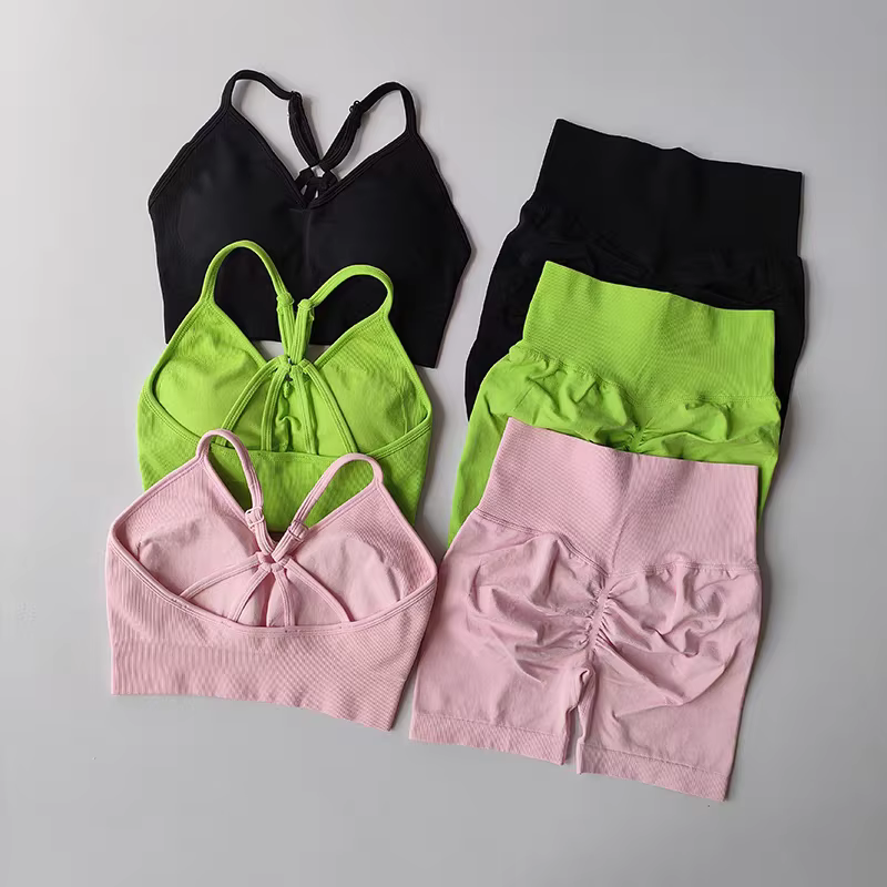 Ensembles de Yoga taille haute pour femmes, vêtements d'entraînement, de gymnastique, 2 pièces, comb