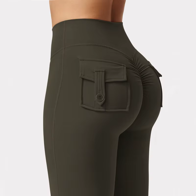 Leggings de Yoga à jambes larges et extensibles pour femmes, sensation nue, vêtements de travail de 