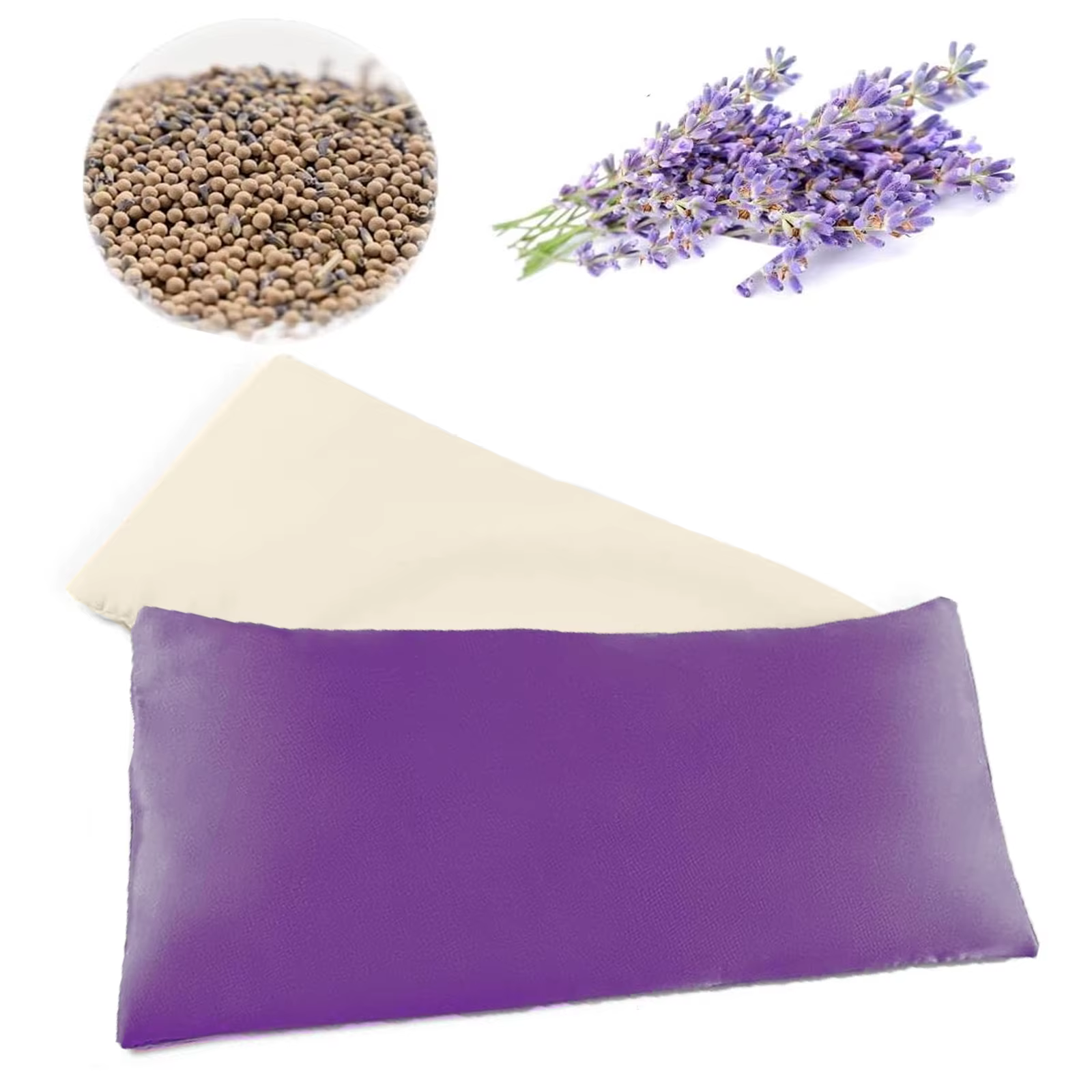 Oreillers pour les yeux lavande pour la relaxation, le yoga, pour la méditation, micro-ondable, chal