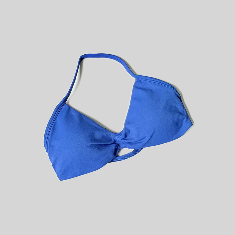 Soutien-gorge de sport licou pour femmes, Push Up, bretelles, Sexy, dos ouvert, haut court rembourré