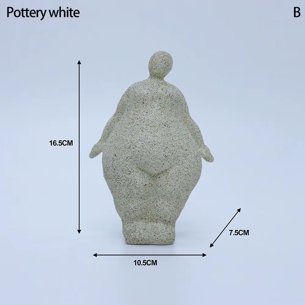 Sculpture abstraite de femme en yoga en résine rouge terre cuite, figurine minimaliste pour la maiso