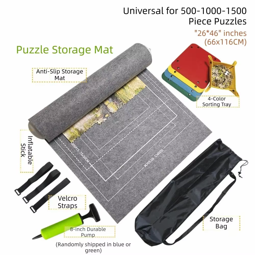 Ensemble de tapis de rangement pour Puzzle enroulable, antidérapant, 1500/2000/3000 pièces, gardien