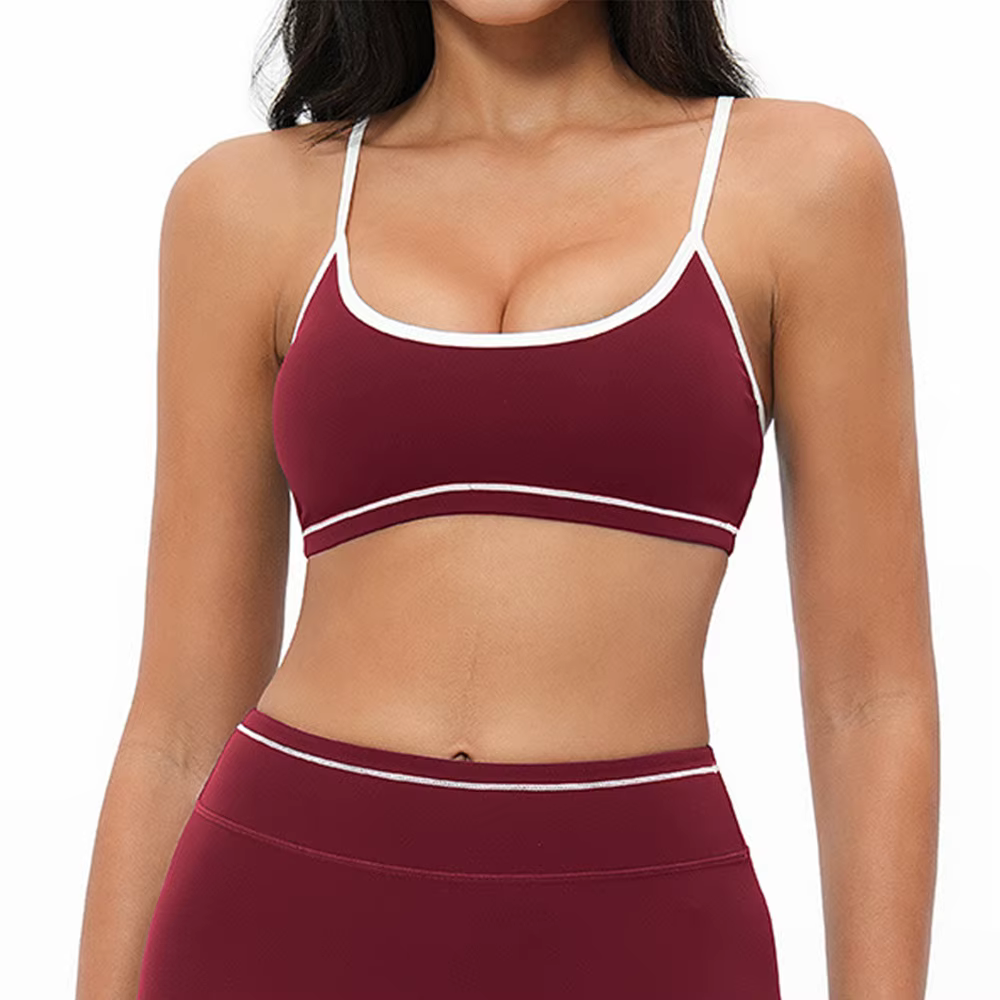 Soutien-gorge de yoga sexy bicolore pour femme, antichoc, à séchage rapide, pour le fitness et l'ent