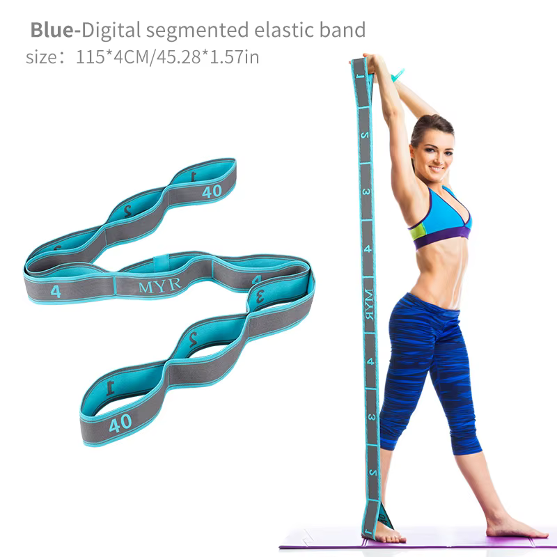 Sangle d'étirement élastique de yoga avec boucles, sangle extensible pour ballet, jambe, corps, band