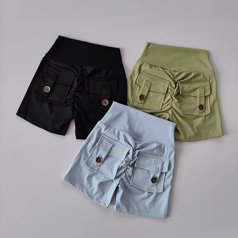 Short de fitness taille haute sans couture pour femme, pantalon de levage de la hanche, pantalon ser