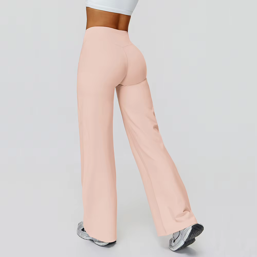 Pantalons de Yoga taille haute Leggings évasés femmes salle de sport Fitness pantalon évasé respiran