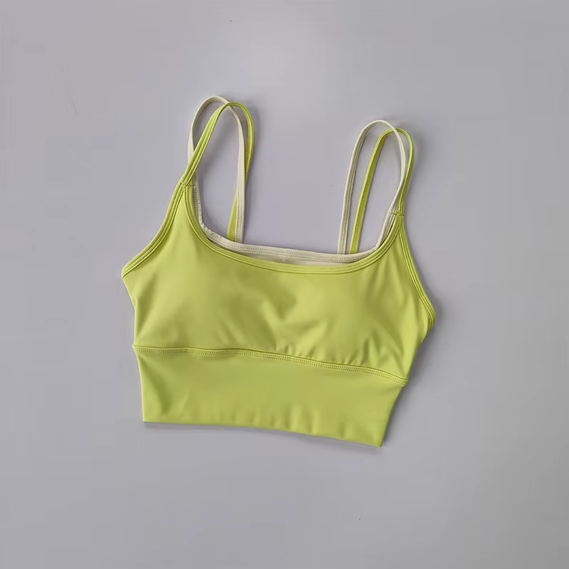 Soutien-gorge de sport pour femmes, absorbant les chocs, Double sangle de poitrine, gilet de Yoga, s