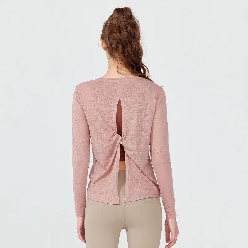 Vêtements de yoga à manches longues, tenue de sport pour femmes, chemisiers de sport pour femmes, ch