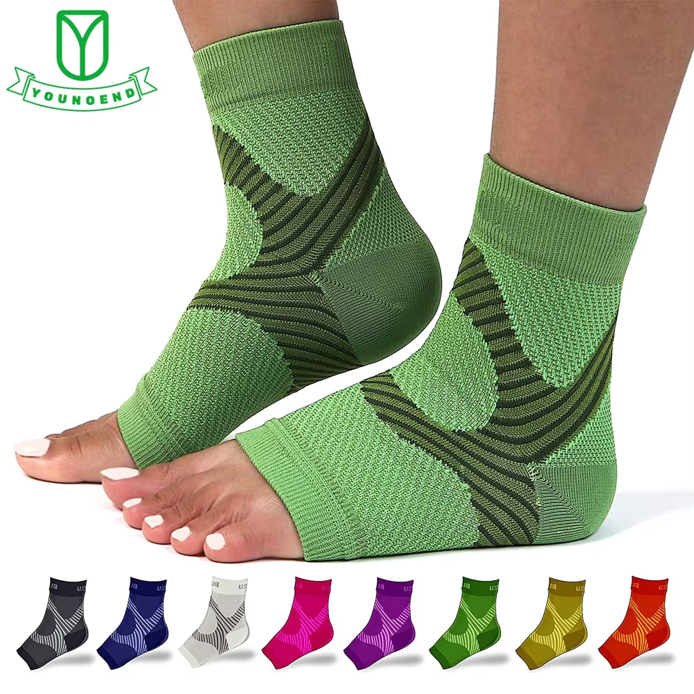 Attelle de fasciite plantaire, 1 paire, chaussettes de Compression nocturne, Supports de talon pour