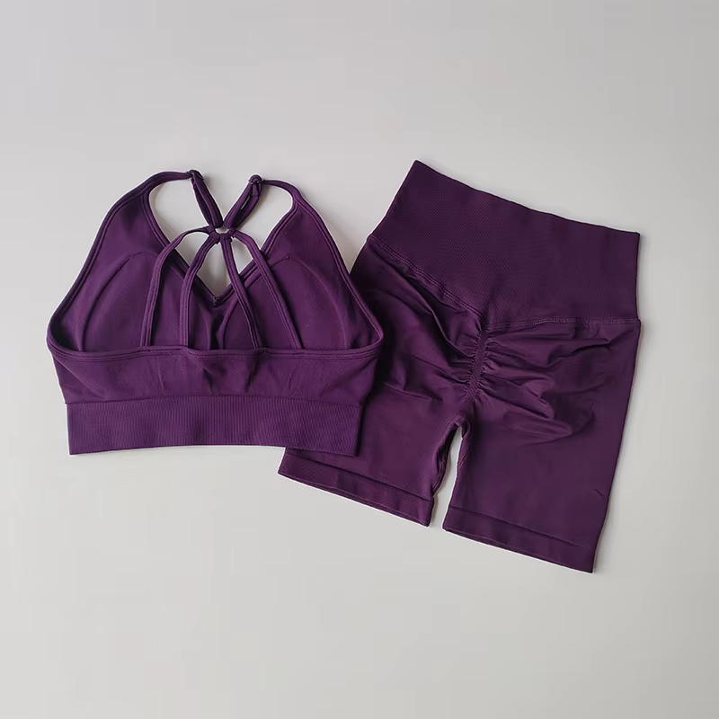 2 pièces ensembles de Yoga femmes taille haute tenues d'entraînement vêtements de sport vêtements de